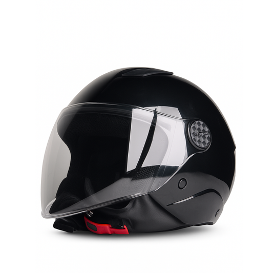 Helm vito jet uno glans zwart
